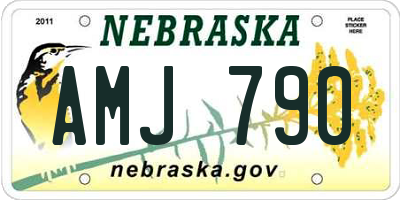 NE license plate AMJ790