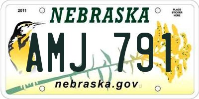 NE license plate AMJ791