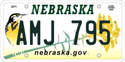 NE license plate AMJ795