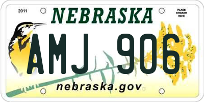 NE license plate AMJ906