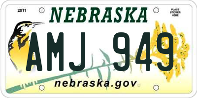NE license plate AMJ949