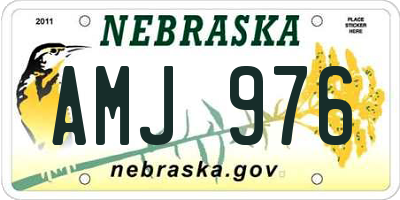 NE license plate AMJ976