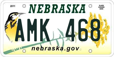 NE license plate AMK468