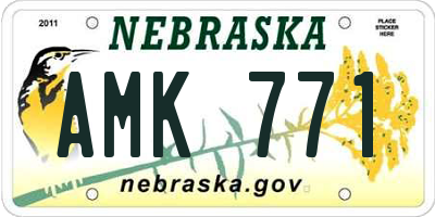 NE license plate AMK771