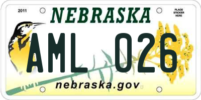 NE license plate AML026