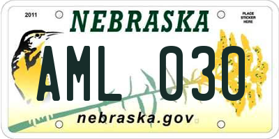 NE license plate AML030