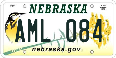 NE license plate AML084