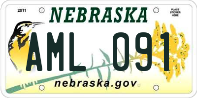 NE license plate AML091