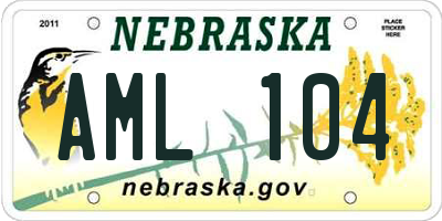 NE license plate AML104