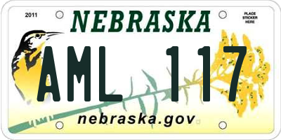 NE license plate AML117