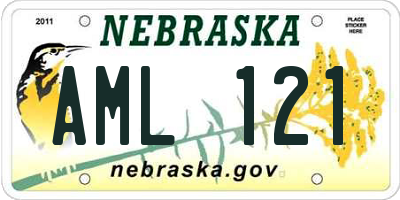 NE license plate AML121