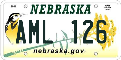 NE license plate AML126