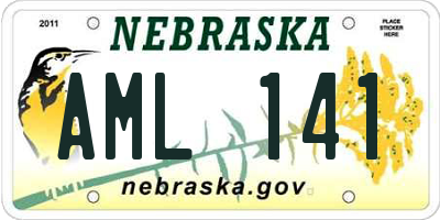 NE license plate AML141