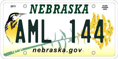 NE license plate AML144