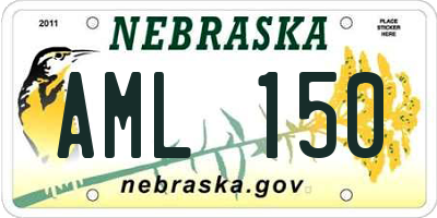NE license plate AML150