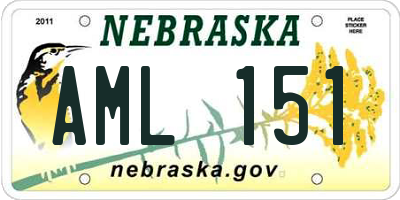 NE license plate AML151