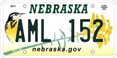 NE license plate AML152
