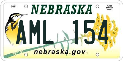NE license plate AML154
