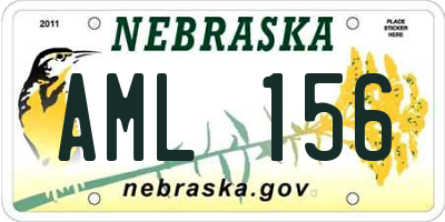 NE license plate AML156