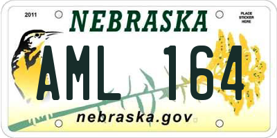 NE license plate AML164