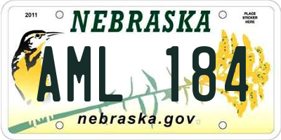 NE license plate AML184