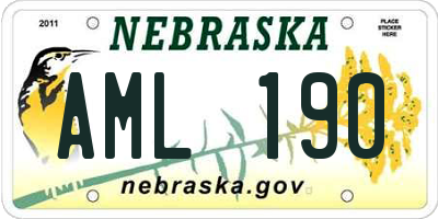NE license plate AML190
