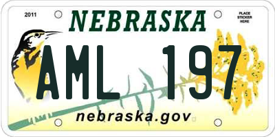 NE license plate AML197