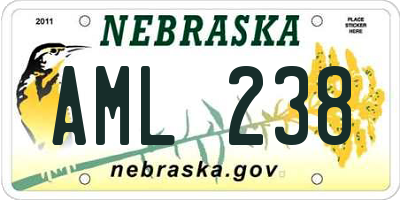 NE license plate AML238