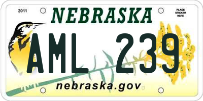 NE license plate AML239