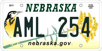 NE license plate AML254