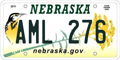 NE license plate AML276