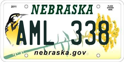 NE license plate AML338