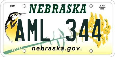 NE license plate AML344