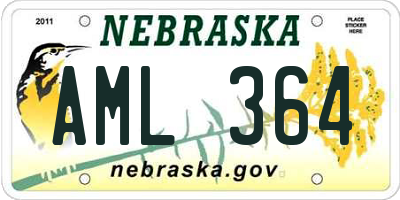 NE license plate AML364
