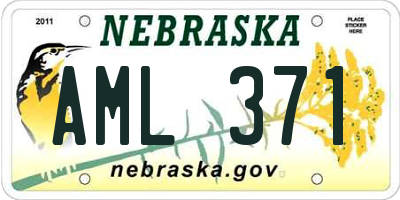 NE license plate AML371