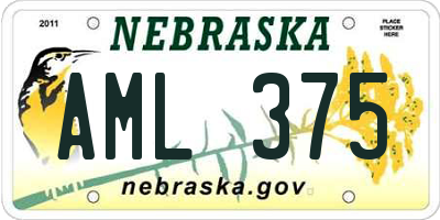 NE license plate AML375