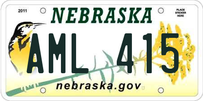 NE license plate AML415