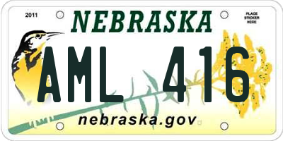 NE license plate AML416