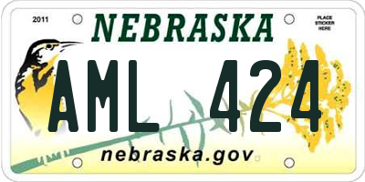 NE license plate AML424