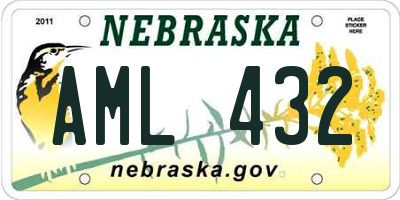 NE license plate AML432