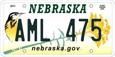 NE license plate AML475