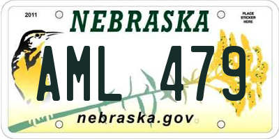 NE license plate AML479