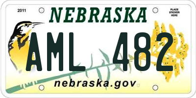 NE license plate AML482