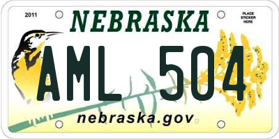 NE license plate AML504