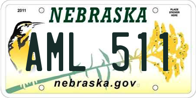 NE license plate AML511