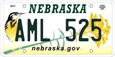 NE license plate AML525