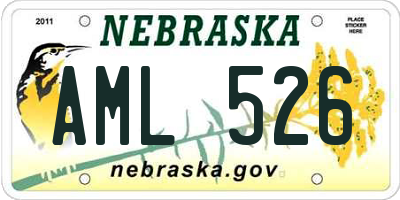 NE license plate AML526