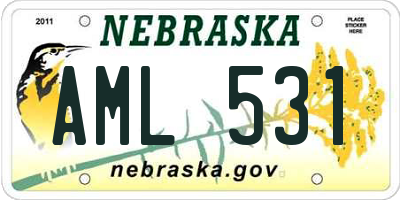 NE license plate AML531