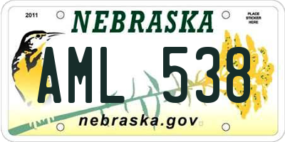 NE license plate AML538