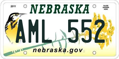 NE license plate AML552